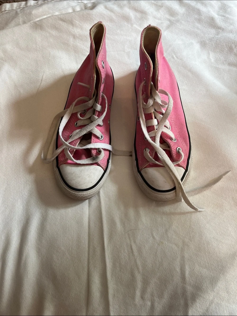 Converse Kids Pink High-Top Sneakers with White Accents
